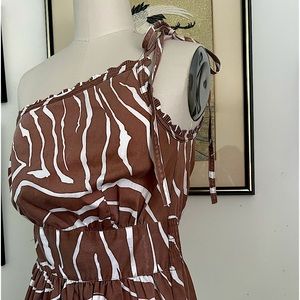 Vintage Cotton Blend BILL TICE Animal Print Dress S/M